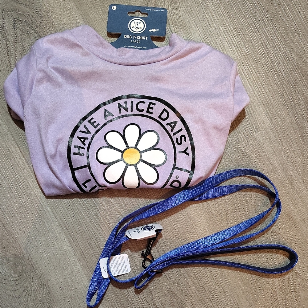 🚚2PC Life Is Good Blue Dog Leash Lot